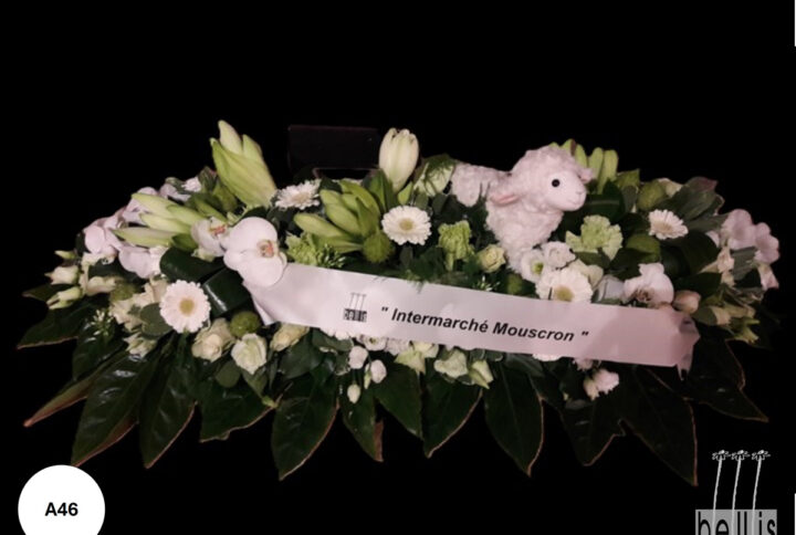 Jardinerie Bellis Mouscron - Composition funéraire a46